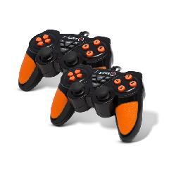 Комплект геймпадов для ПК X-Game PCU2305D Чёрно-Оранжевый